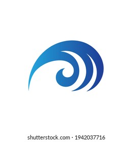 Ocean Wave Logo vector illustration design Template - Vector