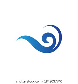 Plantilla de diseño de ilustración de vector con logotipo de onda oceánica - Vector