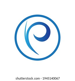 ocean wave logo vector illustration design template