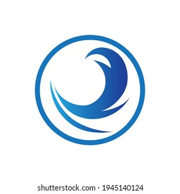 ocean wave logo vector illustration design template