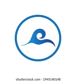 ocean wave logo vector illustration design template