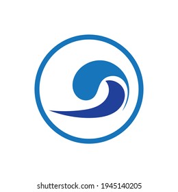 ocean wave logo vector illustration design template