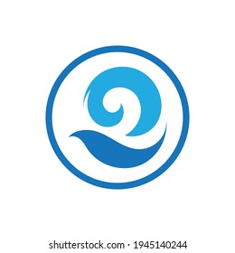 ocean wave logo vector illustration design template