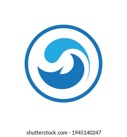 ocean wave logo vector illustration design template