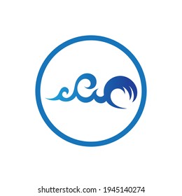 ocean wave logo vector illustration design template