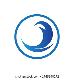 plantilla de diseño de ilustración de vector con logotipo de onda oceánica