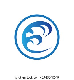 ocean wave logo vector illustration design template