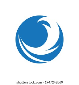 Plantilla de diseño de ilustración de vector con logotipo de onda oceánica - Vector