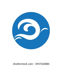 Ocean Wave Logo vector illustration design Template - Vector