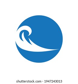Ocean Wave Logo vector illustration design Template - Vector