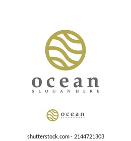 Ocean Wave logo vector template, Creative Water Wave logo design concepts