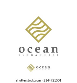 Ocean Wave logo vector template, Creative Water Wave logo design concepts