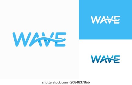 Ilustración de Ocean Wave Logoype Vector