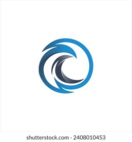 Ocean wave modern logo design