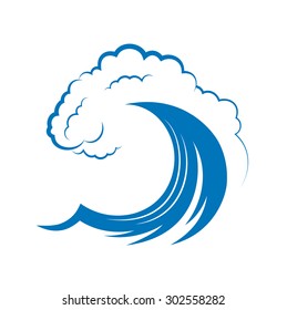 ocean wave on a white background