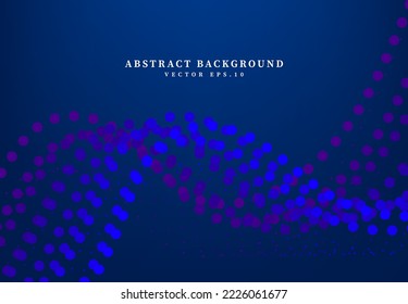 ocean wave in particle dots technology wireless communication theme background advertisement brochure template banner website cover package design product presentation vector eps.