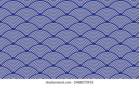 Ocean wave pattern. Japanese traditional pattern concept. wallpaper art