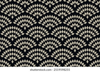 Padrão de ondas oceânicas. Japonês tradicional conceito de padrão.Padrão Africano contínuo. Padrão africano perfeito. Ikat Tapete étnico com divisas. Ornamento vetorial tribal. Estilo asteca. Mosaico geométrico