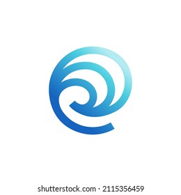 Ocean Wave with Sound Wave EDM Surfing Music Logo Design Vector