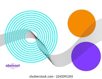 Meereswelle mit Sonne und Mondtechno-Hintergrund für Werbebanner, Broschüre, Website-Landingpage, Notebook-Cover-Vektorgrafiken.