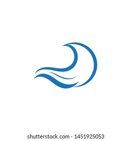 ocean Wave symbol and icon Logo Template vector