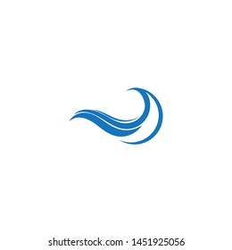 ocean Wave symbol and icon Logo Template vector