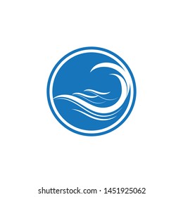 ocean Wave symbol and icon Logo Template vector
