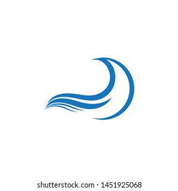 ocean Wave symbol and icon Logo Template vector