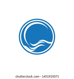 ocean Wave symbol and icon Logo Template vector
