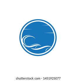 ocean Wave symbol and icon Logo Template vector