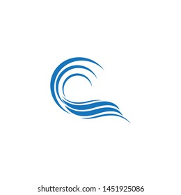 ocean Wave symbol and icon Logo Template vector