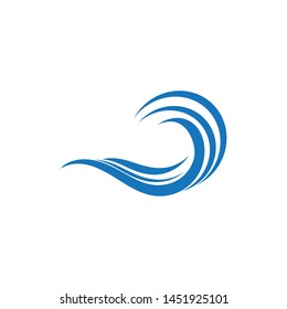ocean Wave symbol and icon Logo Template vector