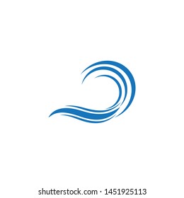 ocean Wave symbol and icon Logo Template vector