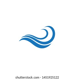 ocean Wave symbol and icon Logo Template vector