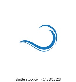 ocean Wave symbol and icon Logo Template vector