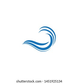 ocean Wave symbol and icon Logo Template vector