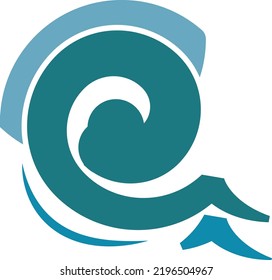 ocean wave vector with blue colors, illustration