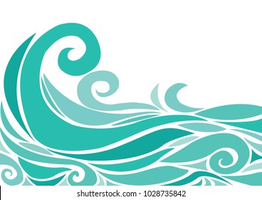 Ocean wave vector design.