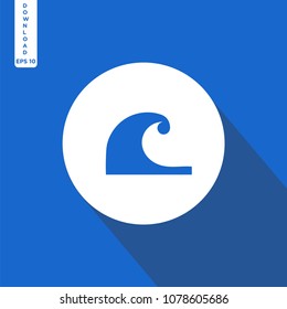 Ocean wave vector icon