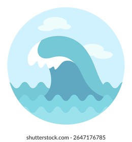 Ocean wave vector icon. Beach. Summer. Summertime. Holiday. Vacation, eps 10