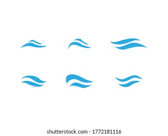 Ocean and Wave Vector Icon Set Design Elements