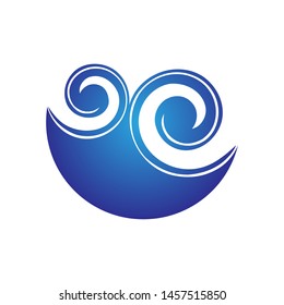 ocean wave, vector logo icon
