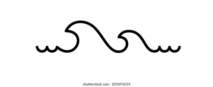 Ocean Wave Vector Outline Sea Wave Stock Vector (Royalty Free