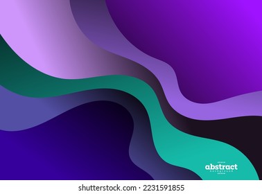 ocean wave with vibrant gradient violet pattern marine biology theme background for advertisement banner brochure template website cover package design product presentation vector eps.