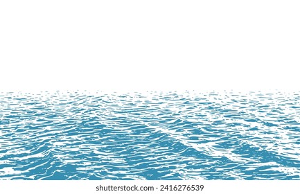 Ocean waves background with horizon