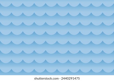 Fondo de ondas oceánicas. Textura simple de agua de mar sin costuras. Vector simple.