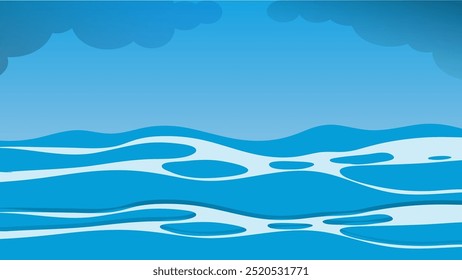 ocean waves and blue sky are suitable for use as background