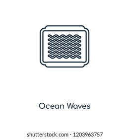Ocean Waves concept line icon. Linear Ocean Waves concept outline symbol design. This simple element illustration can be used for web and mobile UI/UX.