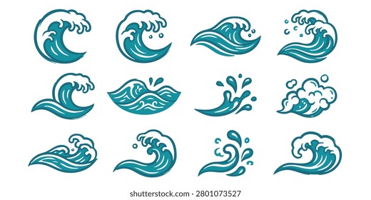 Ocean waves crash on shore with various swirling patterns and blue tones.Ocean waves crash on shore with various swirling patterns and blue tones.  Ocean waves crash on shore with various swirling patterns and blue tones. 