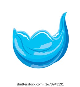 ocean waves with curling on white background vector illustration design